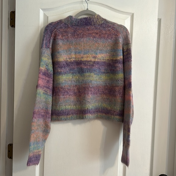 LAST 1!! 🚨🚨 Re/done 90s Crop Oversized Cardigan Purple Space Dye M - Picture 11 of 11